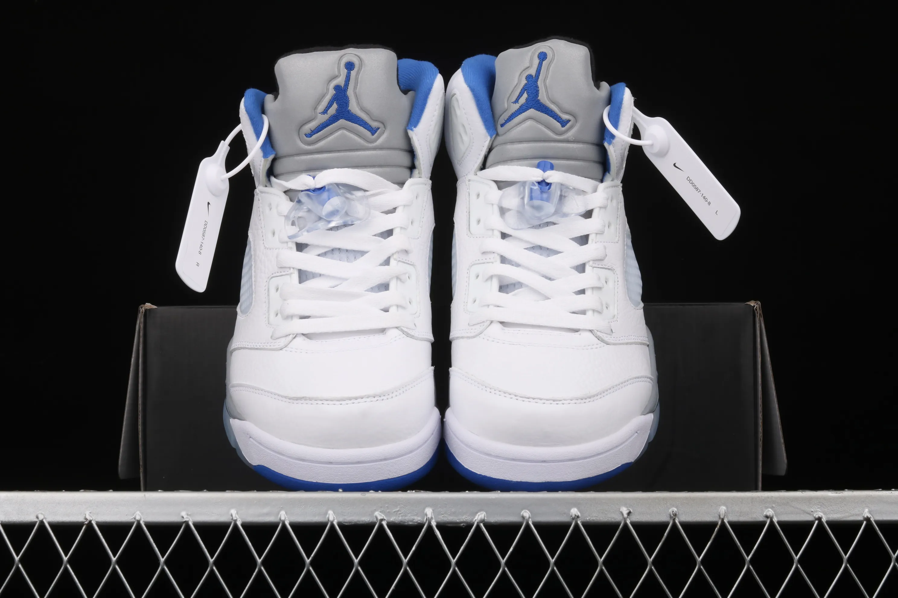 All categories Air Jordan Jordan series basketball shoes Air Jordan 5 J version Air Jordan 5 "Stealth 2.0" AJ5 Joe 5 white and blue color DD0587-140